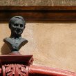 Statue on Door of House